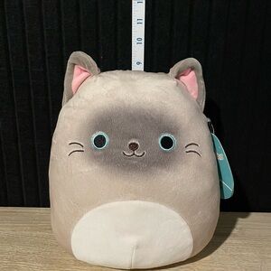 Squishmallows Gray and Cream Cat Plush